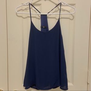 Two-Layered Navy Tank with Back Cutouts